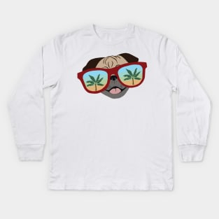 Pug's Happy Place Kids Long Sleeve T-Shirt